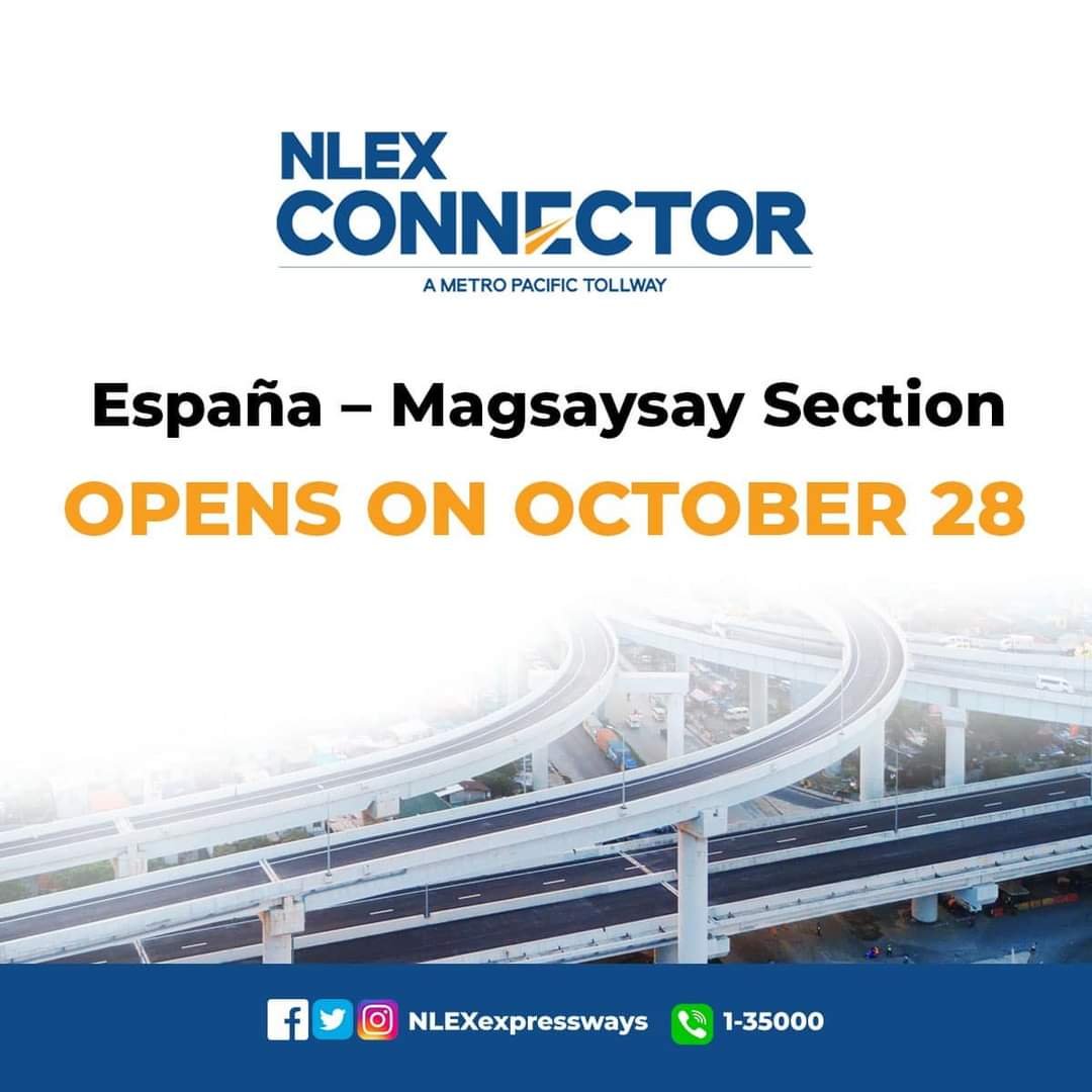 NLEX España-Magsaysay Connector Opens Today - Pampanga News Now